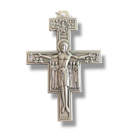 Catholically Cross Pectoral St. Damian Crucifix - Blessed By Pope Francis - Big 3" - Cross