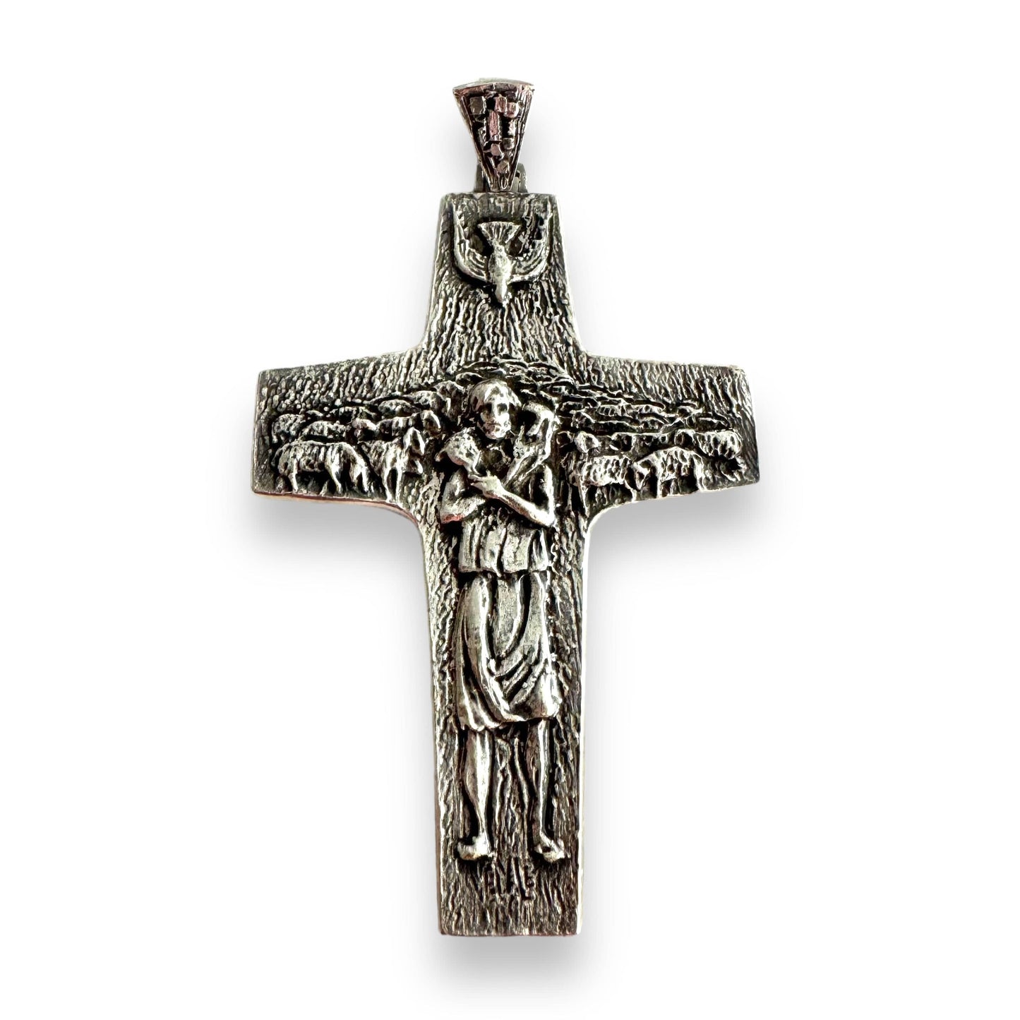 Catholically Cross Pope Francis Original Pectoral Cross - Good Pastor Crucifix - Silver 925