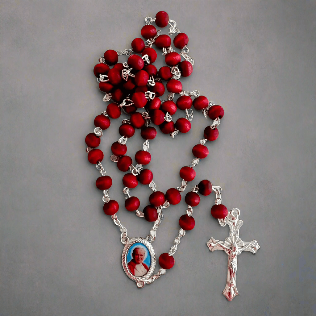 Catholically Rosaries Rosary Made of Rose Petals Blessed By Pope Francis - Communion Confirmation