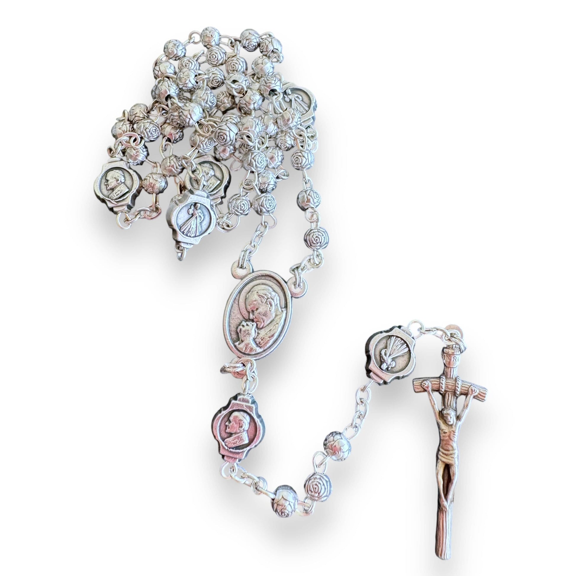 Catholically Rosaries Rosary Saint JpII -St.John Paul Ii Pope Filigree Rosary w/ case