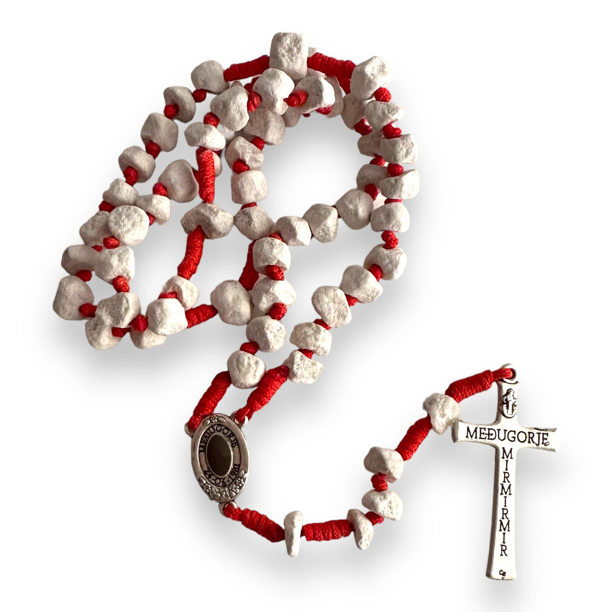 Medjugorje Rosary made with rocks | Catholically