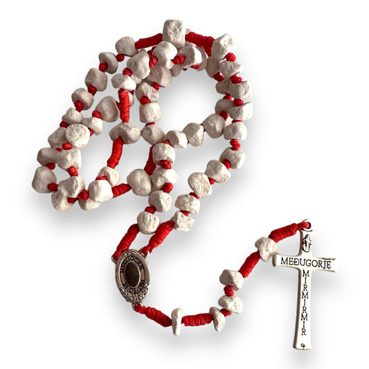 Catholically Rosaries Rosary with Relic Rocks from The Holy Ground of Medjugorje - Blessed By Pope