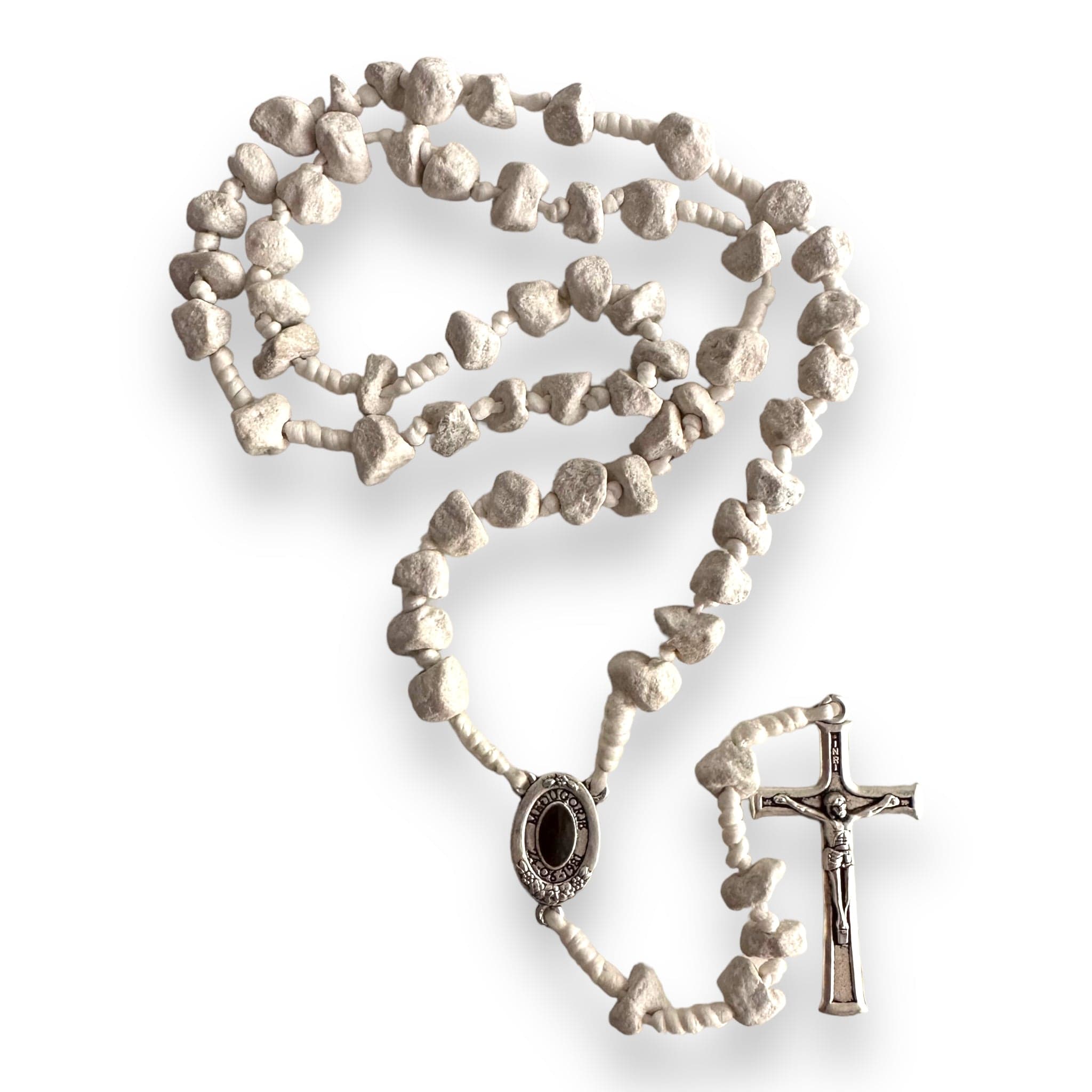 Medjugorje Rosary Made With Rocks | Catholically