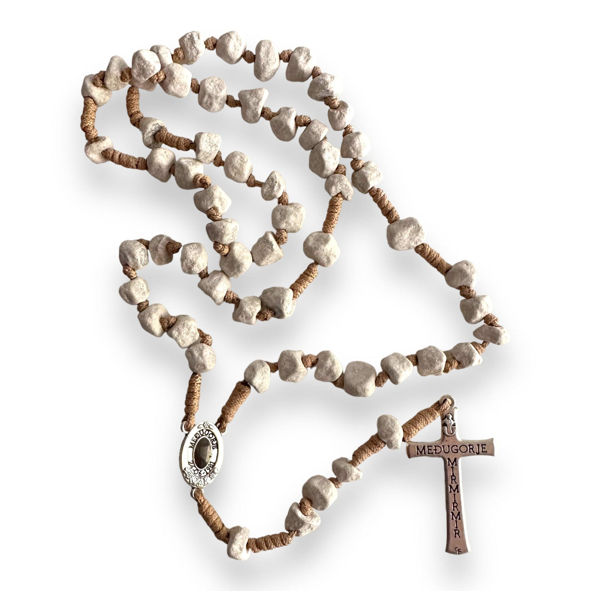 Medjugorje Rosary made with rocks | Catholically