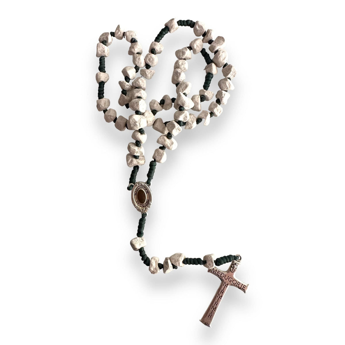 Medjugorje Rosary made with rocks | Catholically