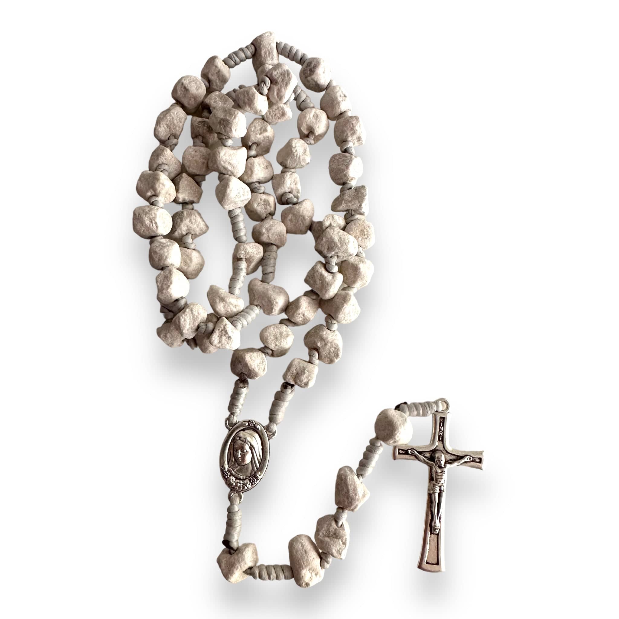 Medjugorje Rosary Made With Rocks | Catholically