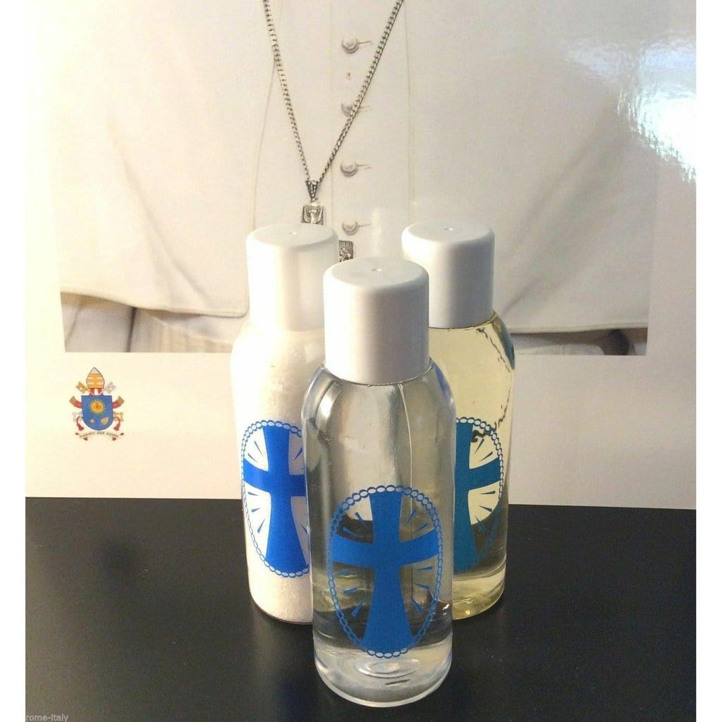 Catholically Holy Water Sacred Protection Bundle: Blessed Rosary & Exorcism Essentials Set