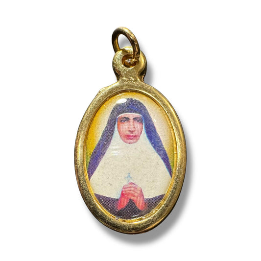 Catholically Medal Saint Mariam Baouardy Oval Medal – Gold-Tone Catholic Pendant