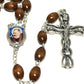 Catholically Rosaries Saint Padre Pio Rosary Blessed By Pope w/ 2nd Class Relic - St. Father Pio