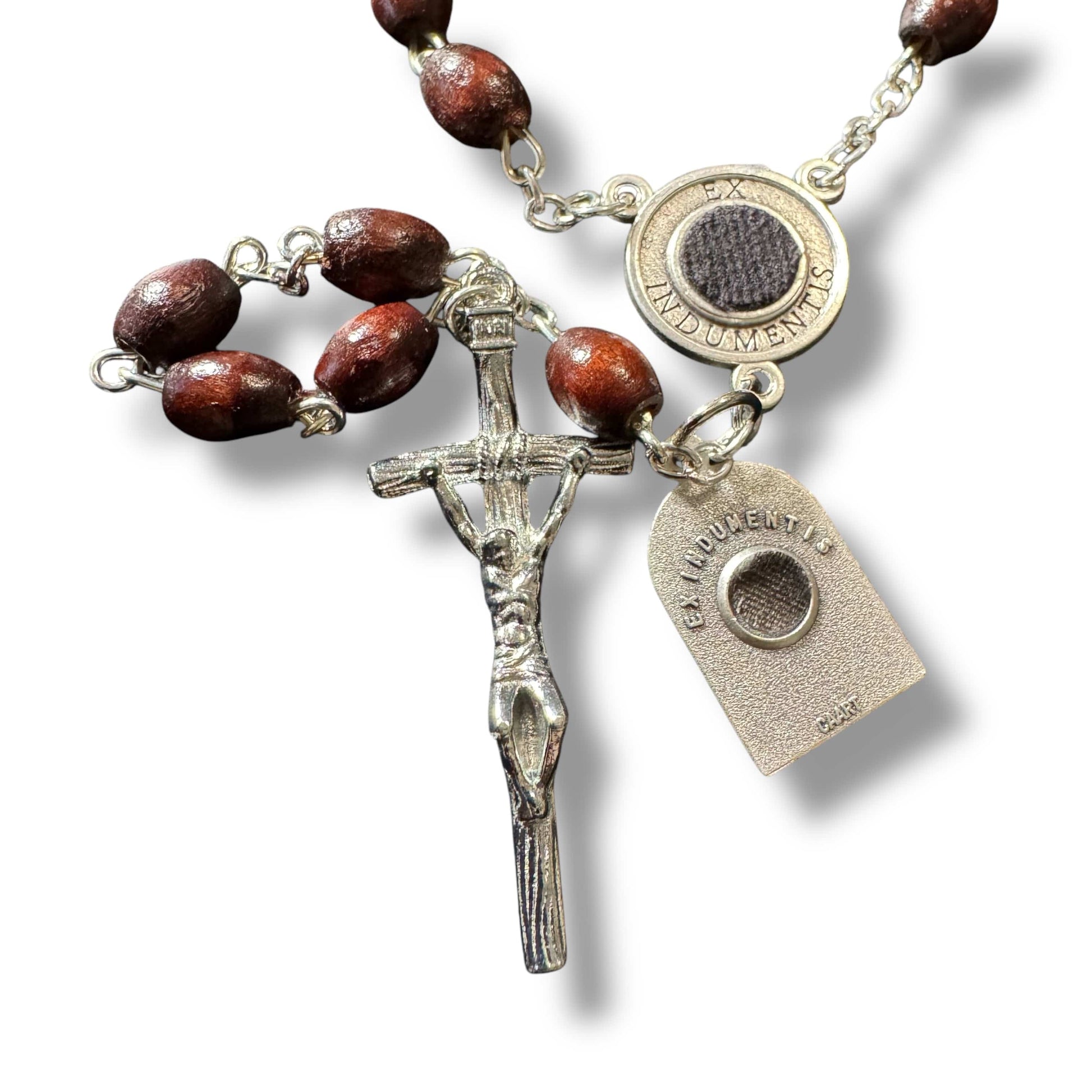 Catholically Rosaries San Padre Pio Rosary Blessed By Pope w/ 2nd class Relic - St. Father Pio