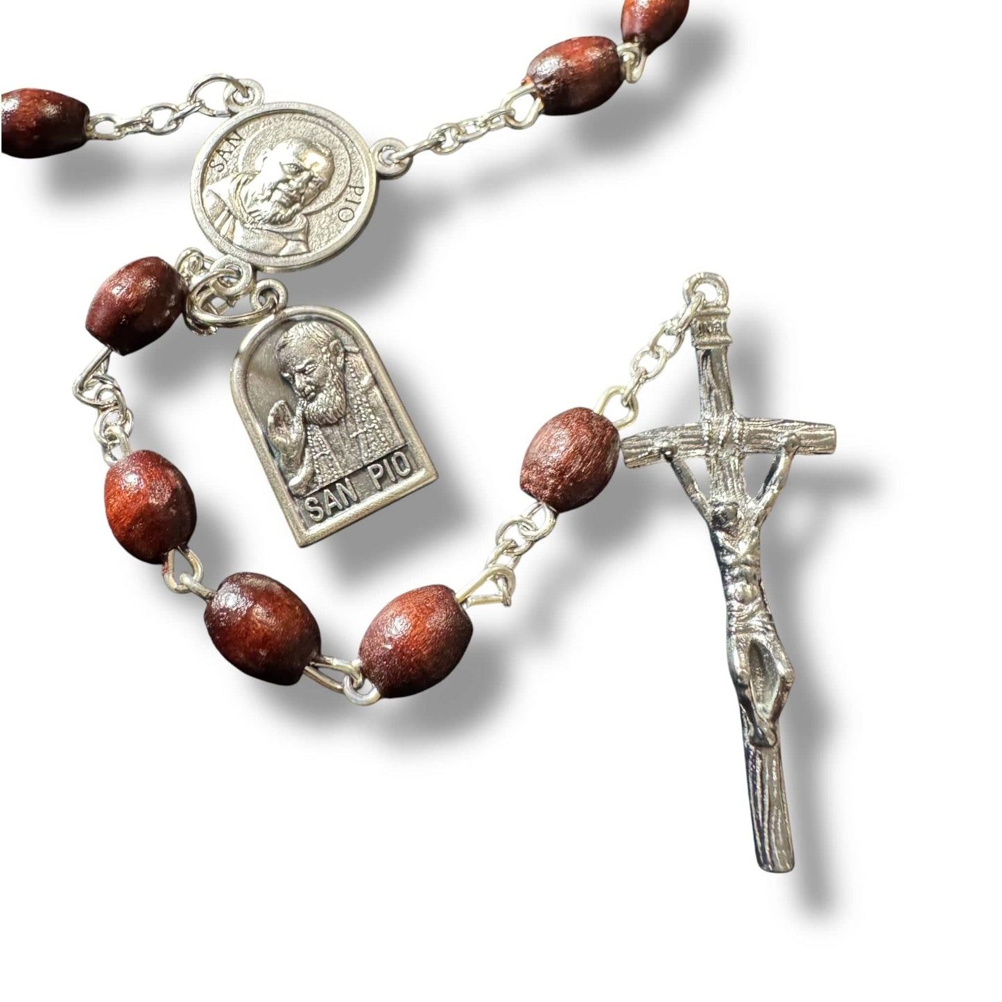 Catholically Rosaries San Padre Pio Rosary Blessed By Pope w/ 2nd class Relic - St. Father Pio