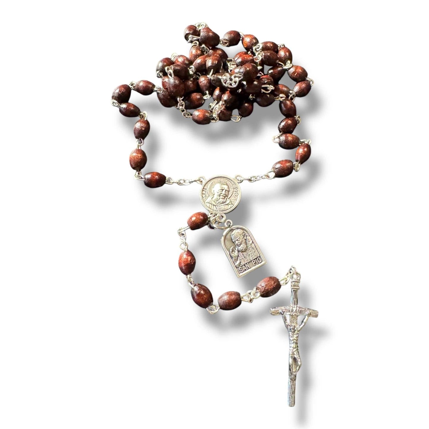 Catholically Rosaries San Padre Pio Rosary Blessed By Pope w/ 2nd class Relic - St. Father Pio