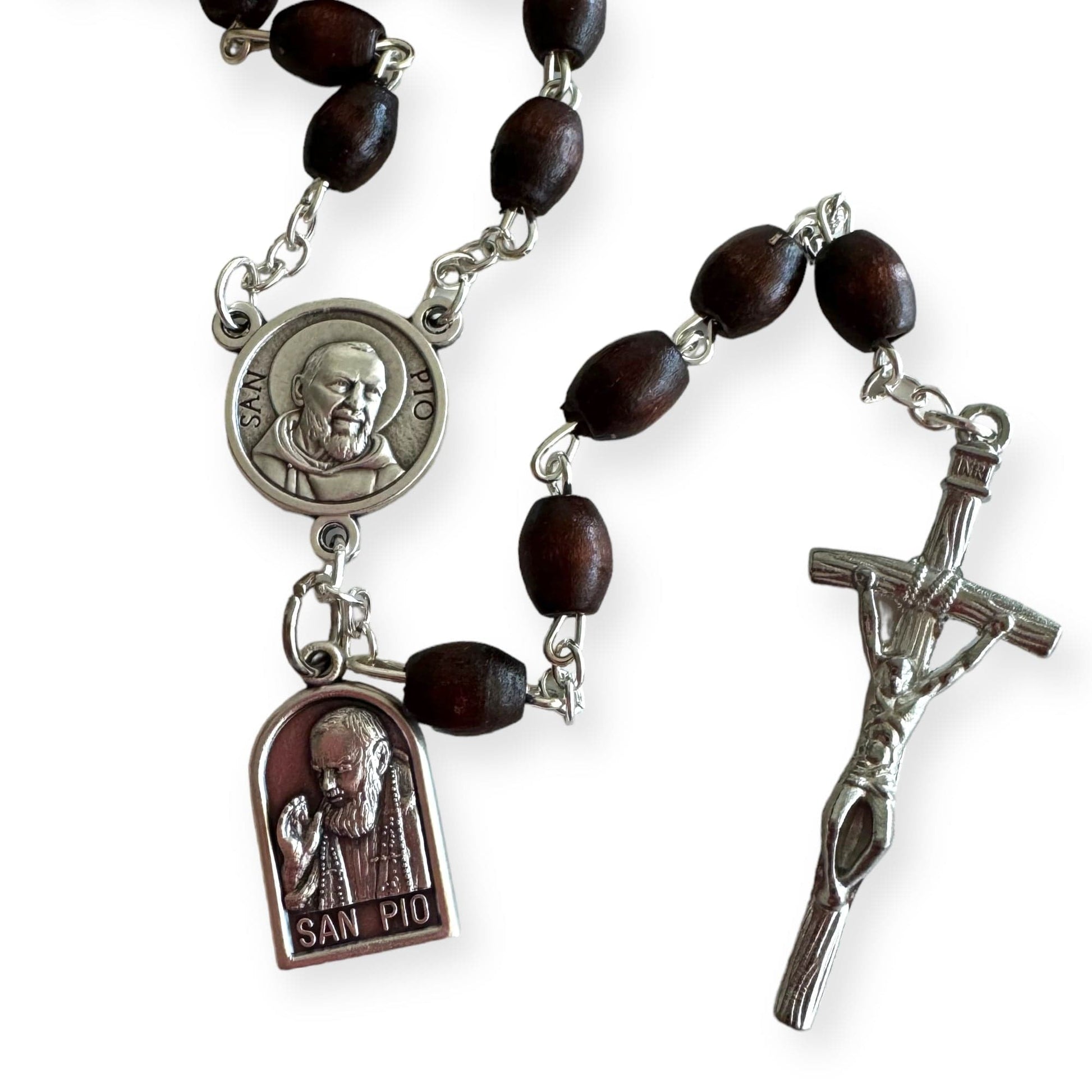 Catholically Rosaries San Padre Pio Rosary Blessed By Pope w/ 2nd class Relic - St. Father Pio