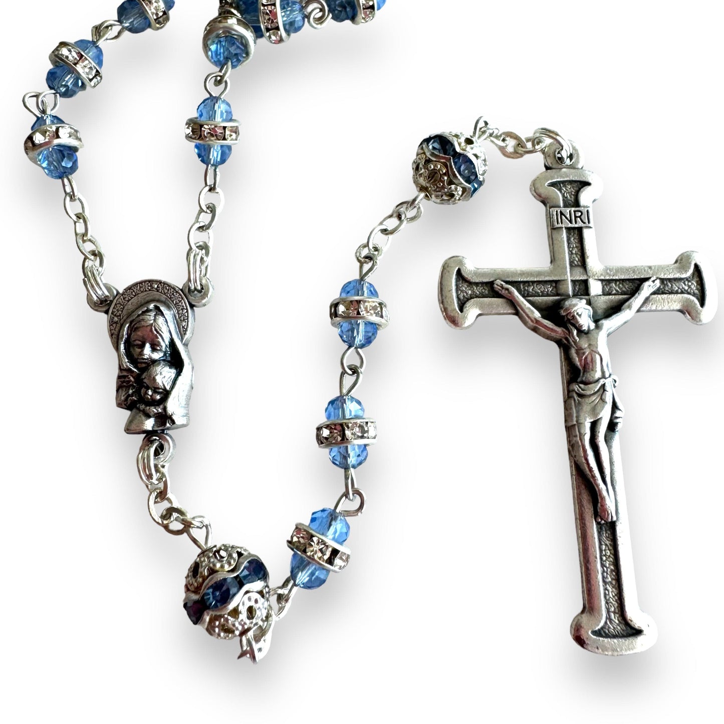 Catholically Rosaries Shiny Bohemian Crystal Rosary - Blessed by Pope Francis