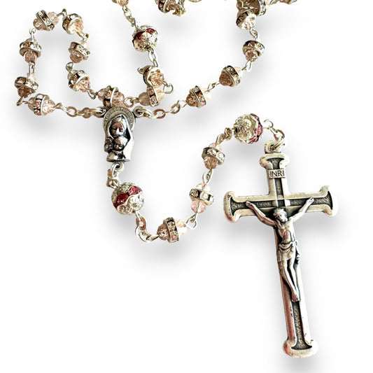 Catholically Rosaries Shiny Bohemian Crystal Rosary - Blessed by Pope Francis