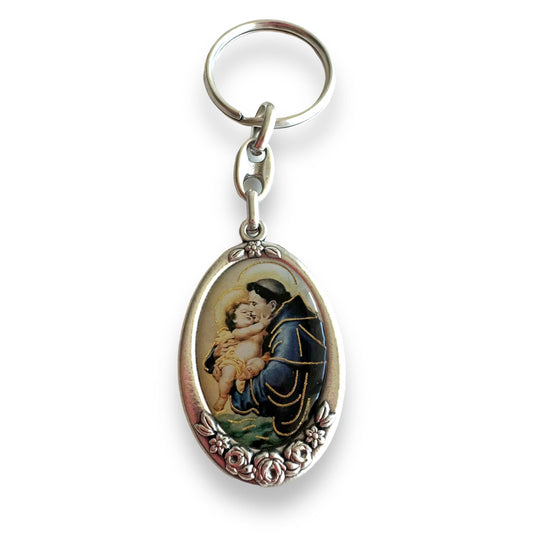 Catholically Keyring St. Anthony Catholic Key Ring  Keychain  Keyring Blessed By Pope