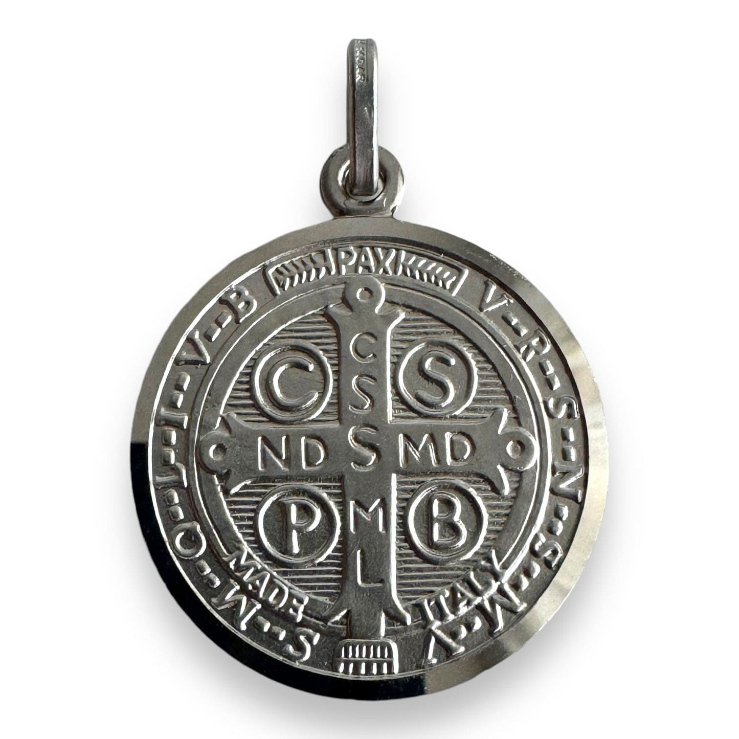 Catholically St Benedict Medal St. Benedict 925 Sterling Silver Medal - Catholic Pendant