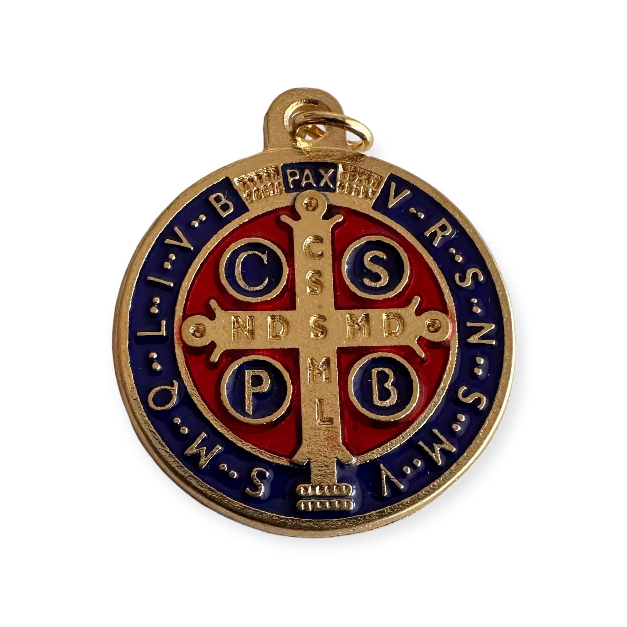 Sisters of Carmel: St. Benedict Medal - Gold Plated Enamel