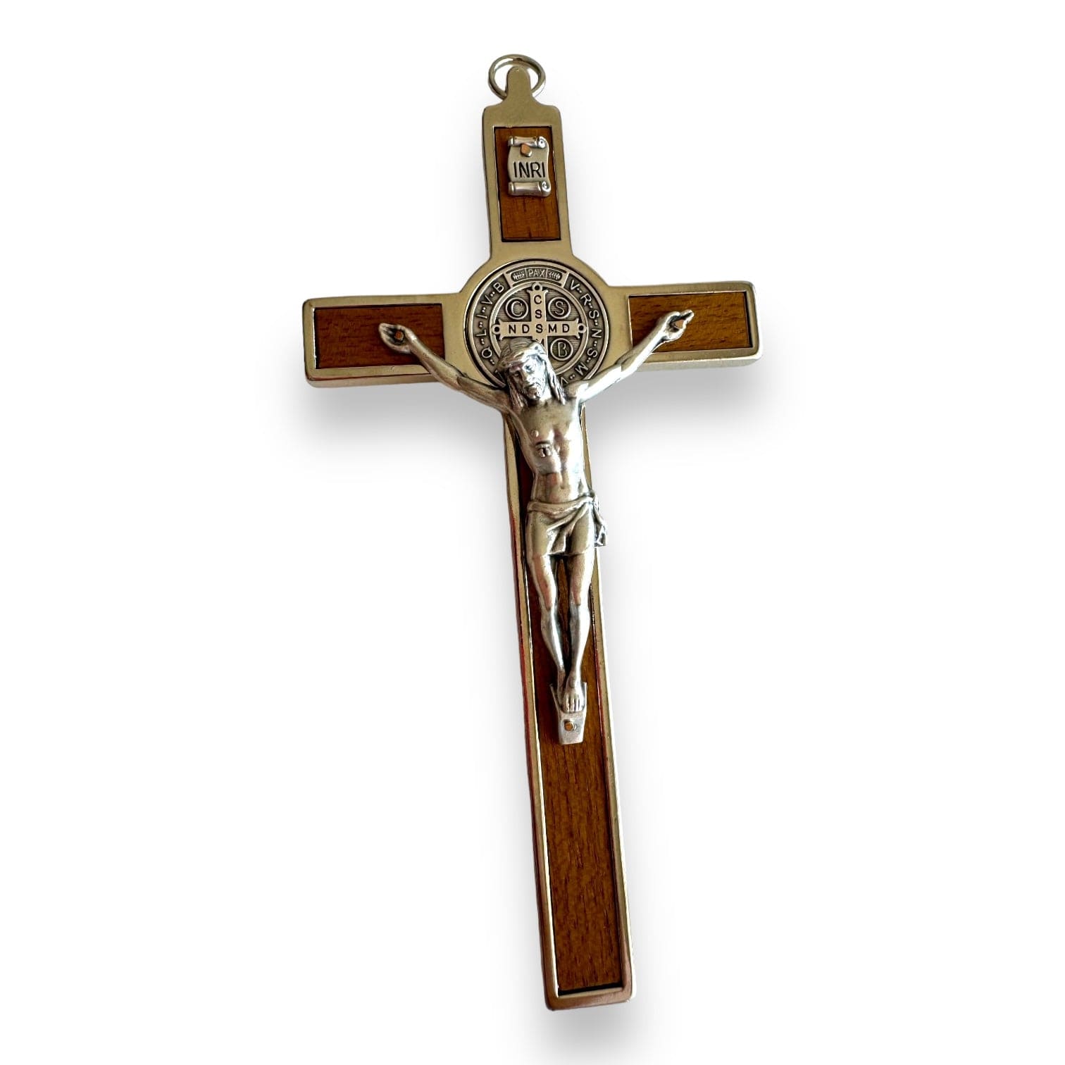 Catholically St Benedict Cross St. Benedict High Quality 6" Honey Wood Crucifix - Exorcism - Pectoral Cross