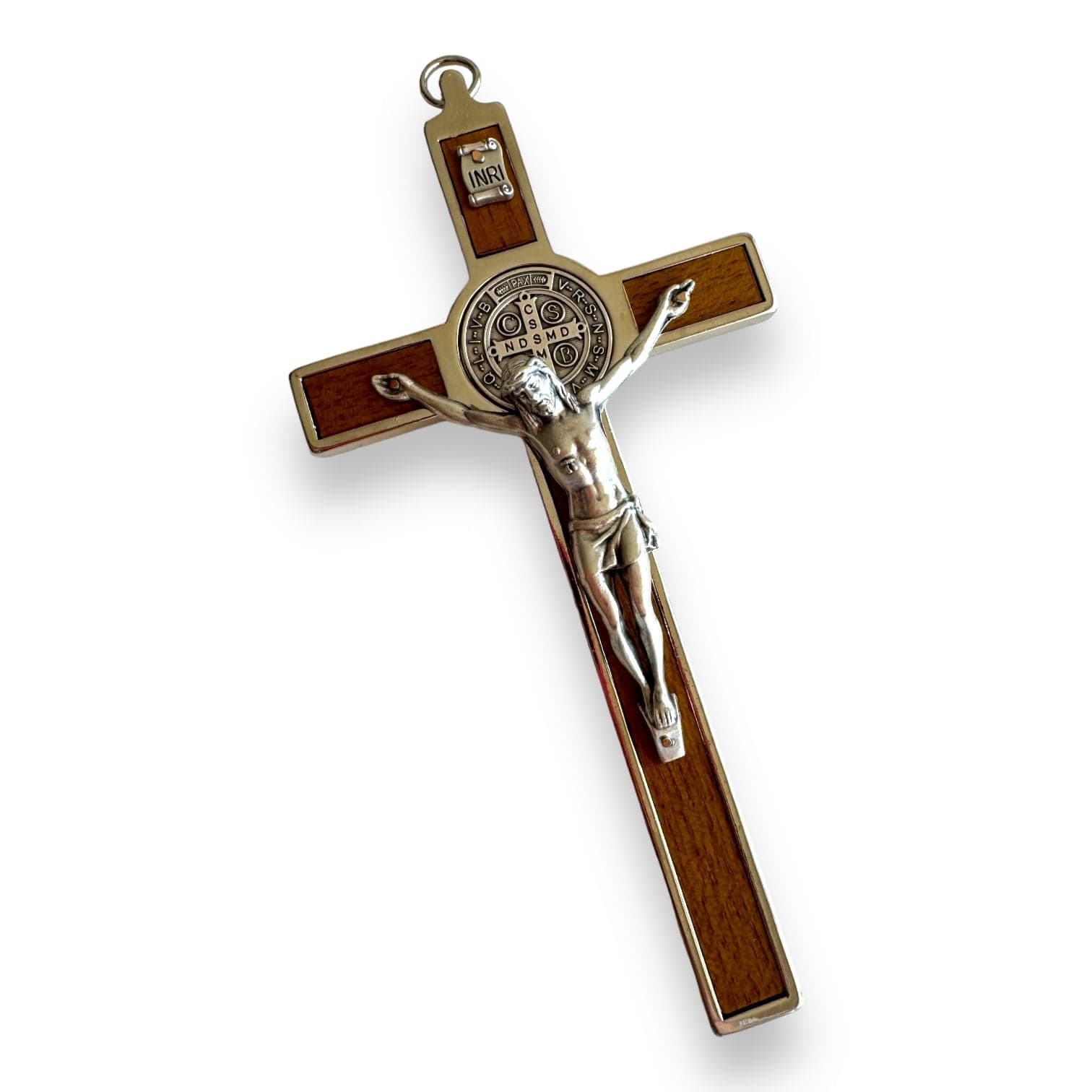 Catholically St Benedict Cross St. Benedict High Quality 6" Honey Wood Crucifix - Exorcism - Pectoral Cross