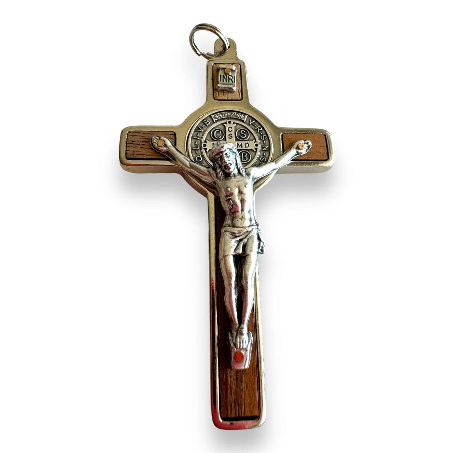 Catholically St Benedict Cross St. Benedict HQ 3" Honey-Wood Crucifix - Exorcism - Cross - Blessed