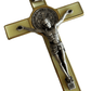 Catholically St Benedict Cross St. Benedict Wall Crucifix - Exorcism Cross - Blessed - 7.5" White Fluorescent