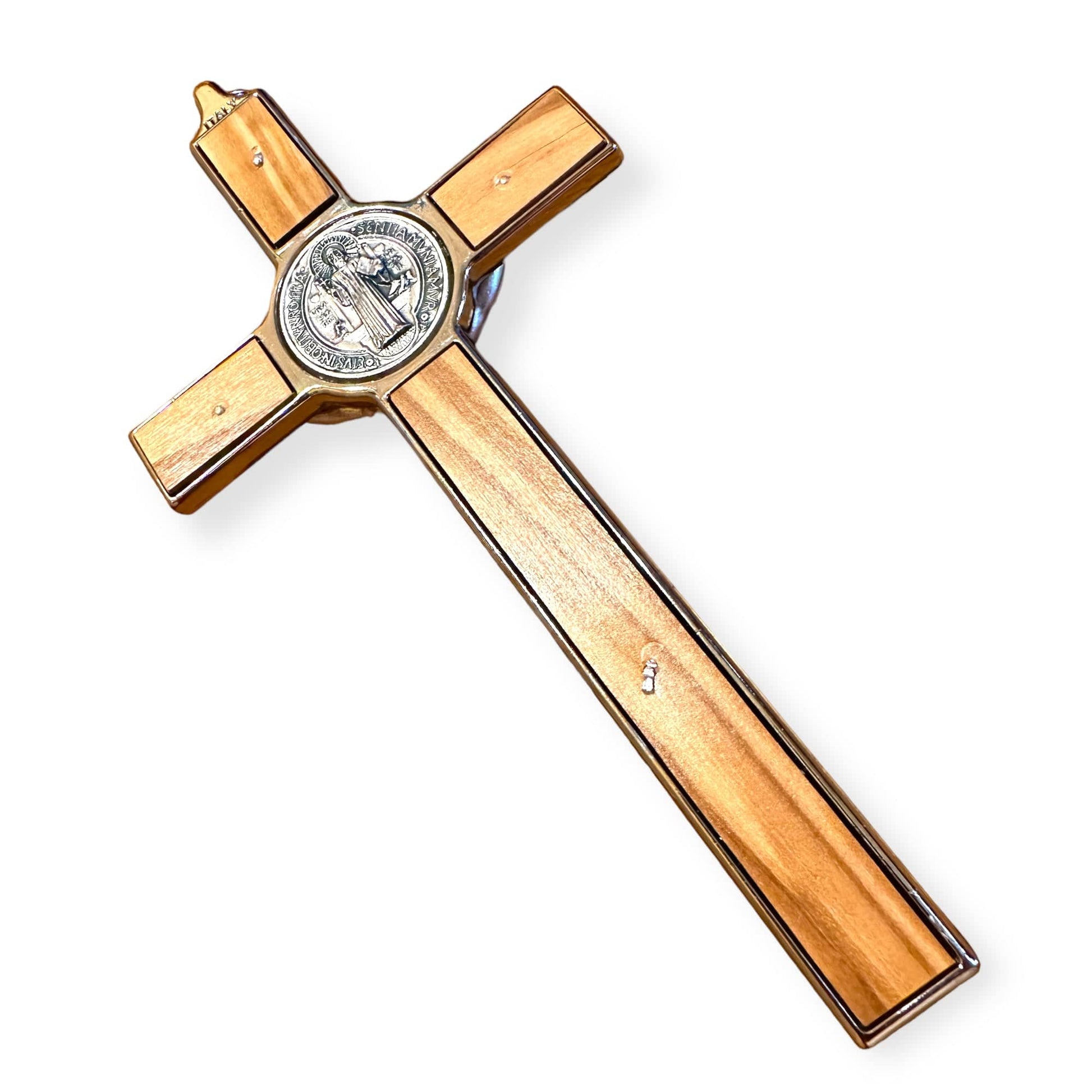 Catholically St Benedict Cross St. Benedict wood 7.5" Crucifix - Exorcism - Cross - Blessed