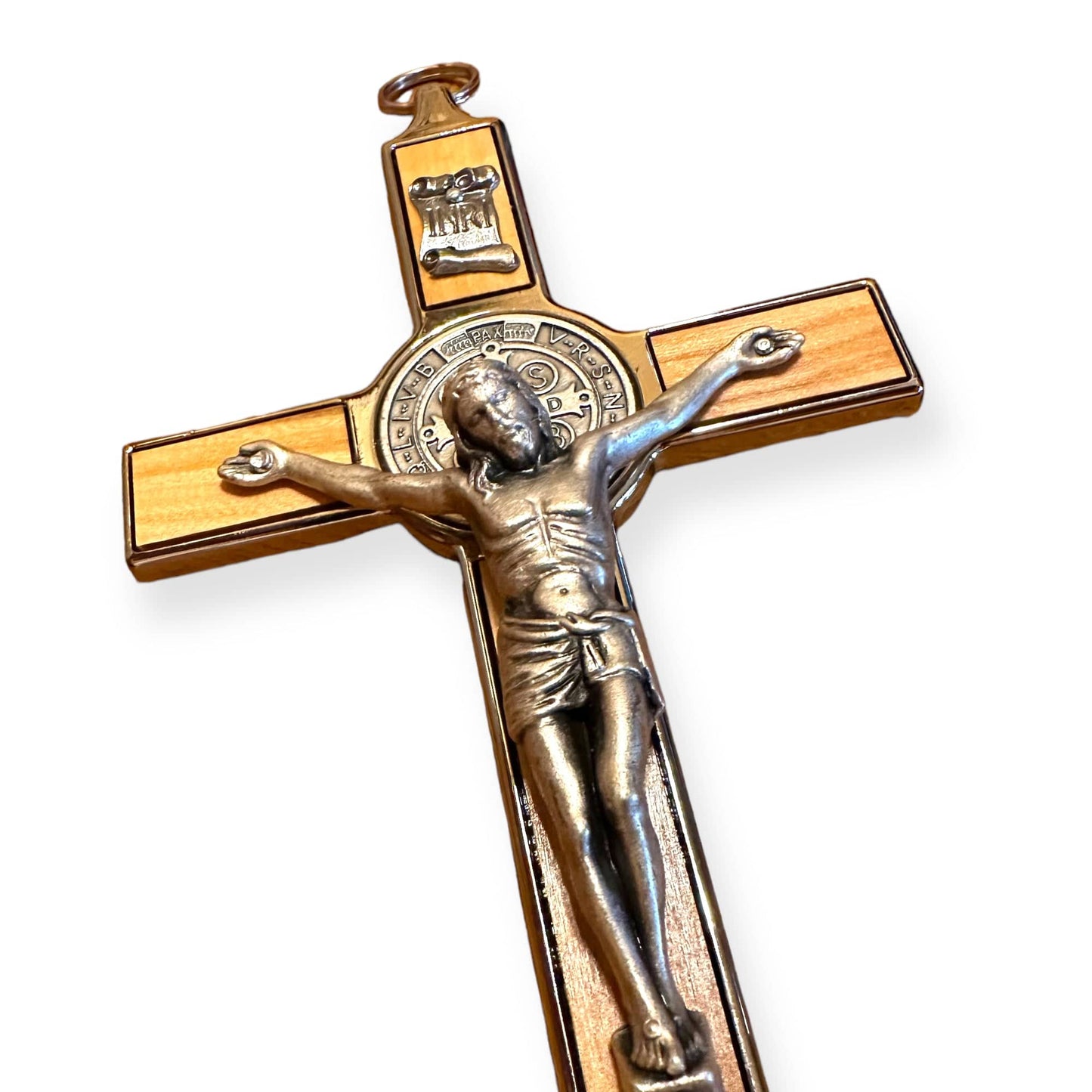 Catholically St Benedict Cross St. Benedict wood 7.5" Crucifix - Exorcism - Cross - Blessed