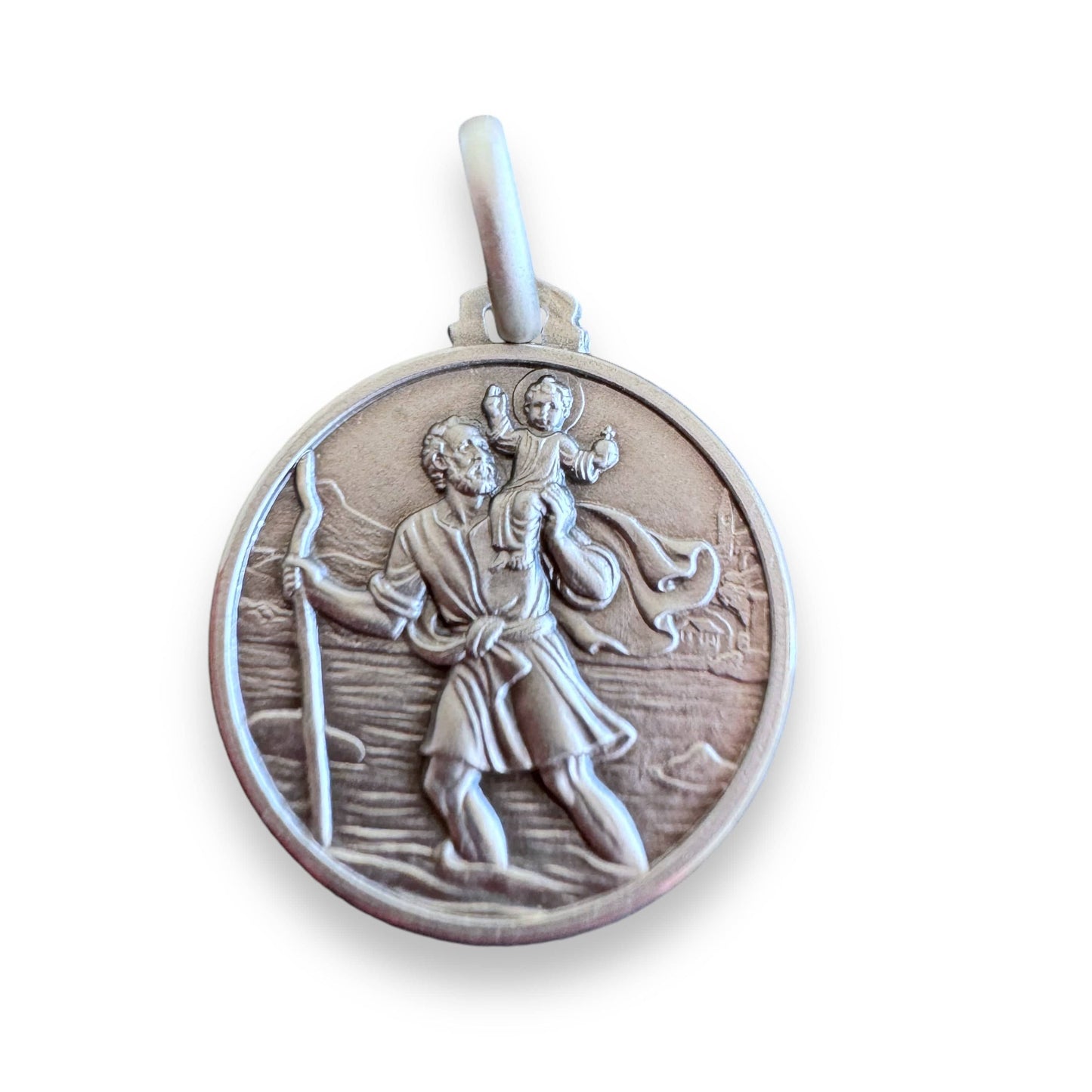 Catholically Medal St. Christopher 925 Silver Medal Blessed By Pope - Patron Saint Of Travelers