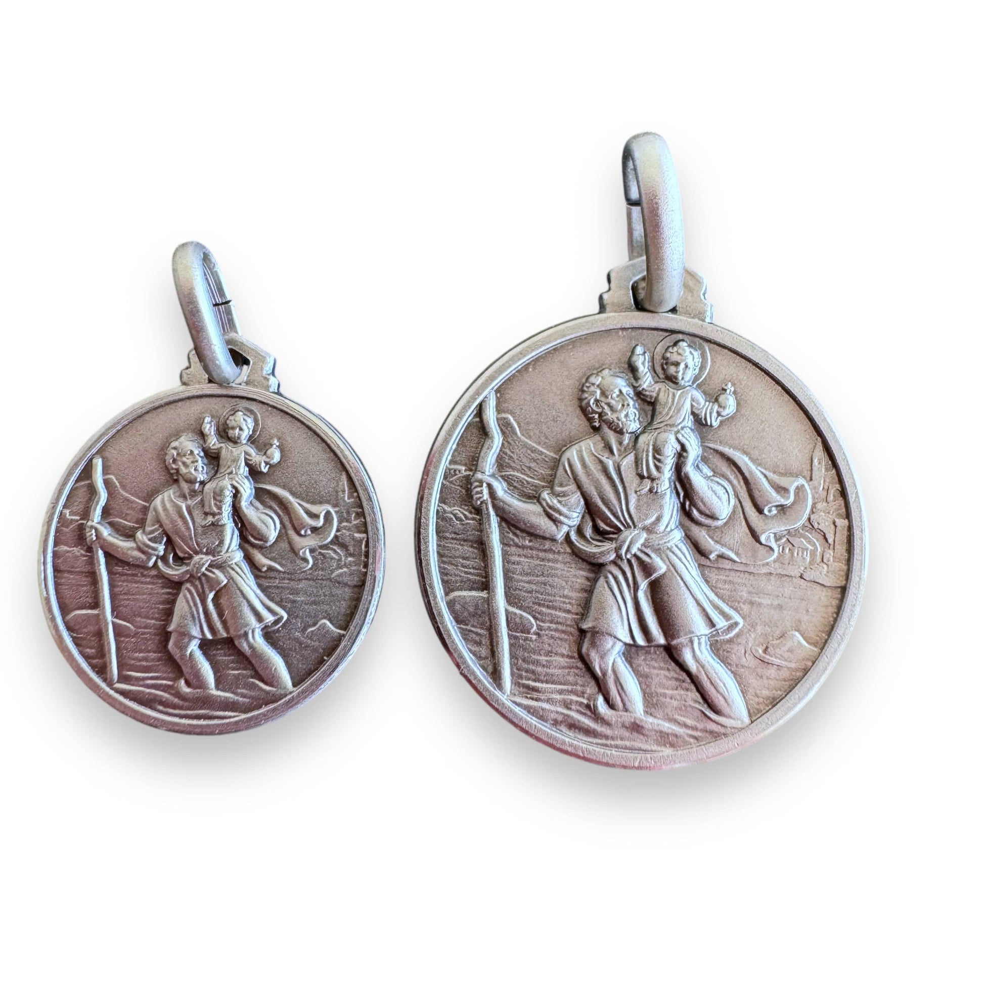 Catholically Medal St. Christopher 925 Silver Medal Blessed By Pope - Patron Saint Of Travelers