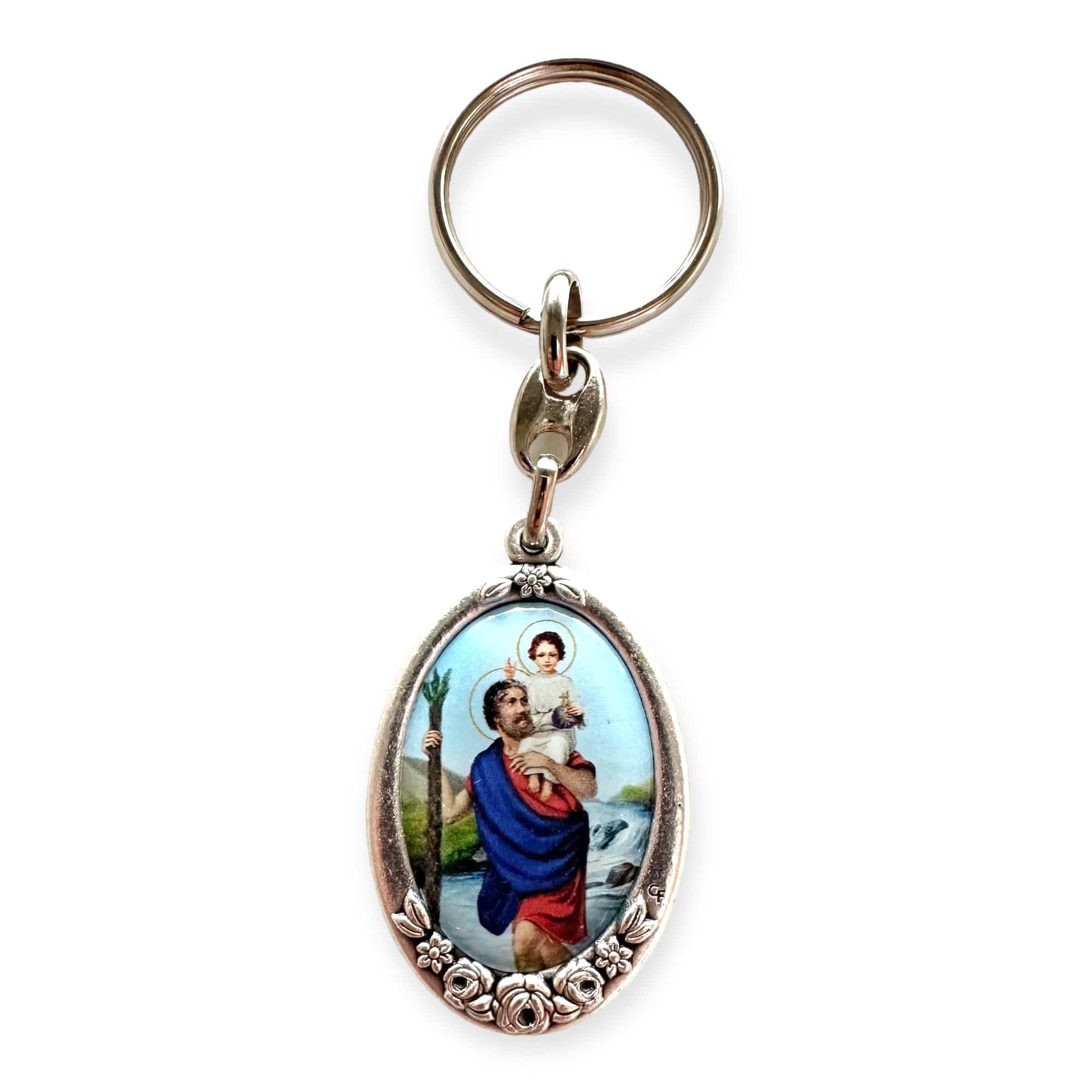 Catholic Keycaps St. Christopher Catholic Key Ring Keychain Keyring - Blessed by Pope ...