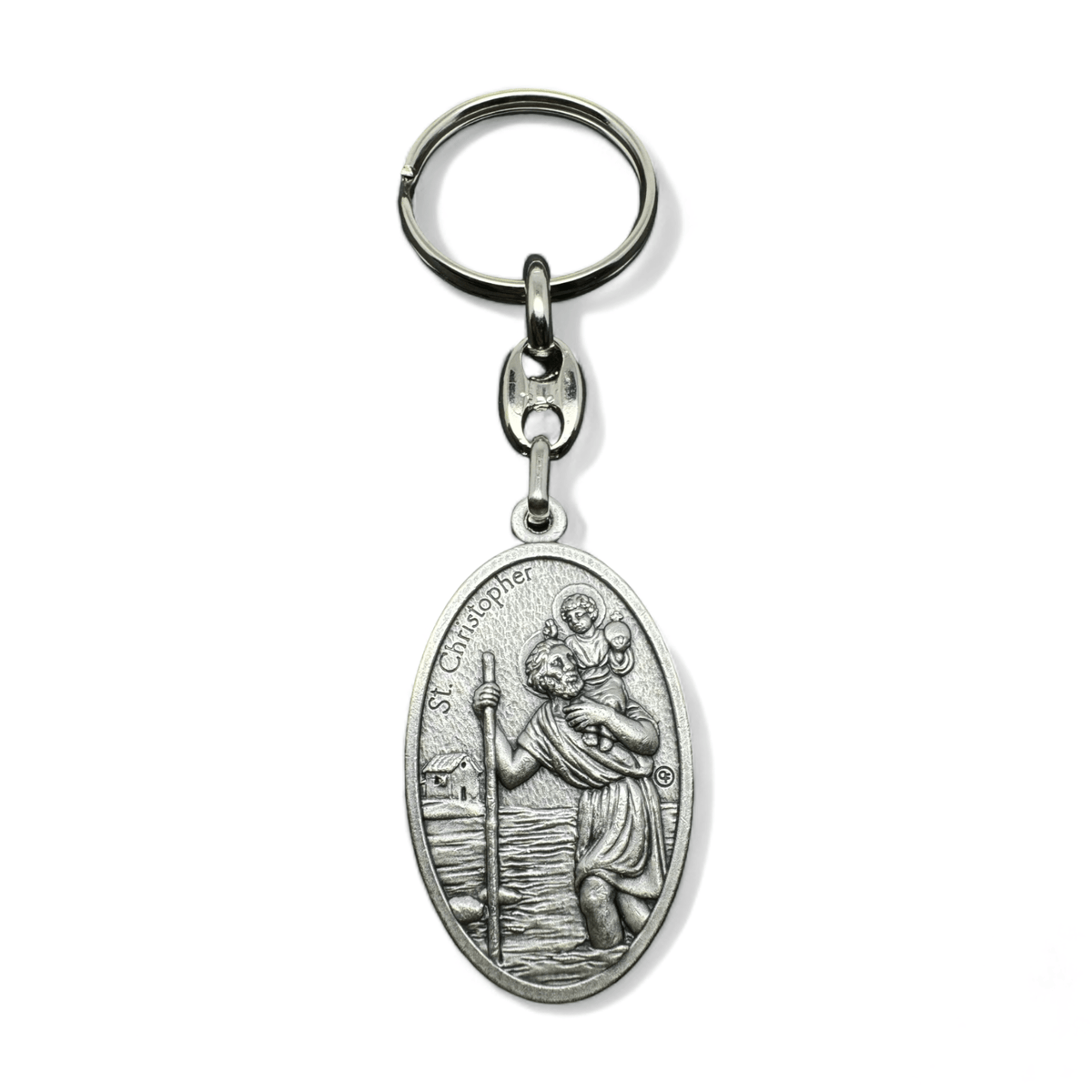 Catholic Keycaps St. Christopher Catholic Key Ring Keychain Keyring - Blessed by Pope ...