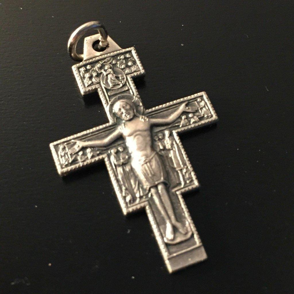 Catholically Crucifix St. Damian Cross  Blessed By Pope Francis- Crucifix - Pendant - Parts