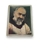 Catholically Holy Card St. Father Pio St. Padre Pio Vintage Laminated Holy Card w/ 2nd Class Relic