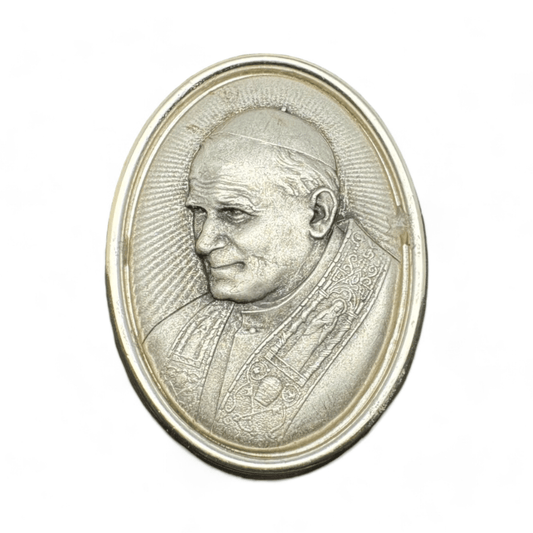 Catholically Magnet St. John Paul II Pope - Car Magnet - Medallion - Blessed By Pope