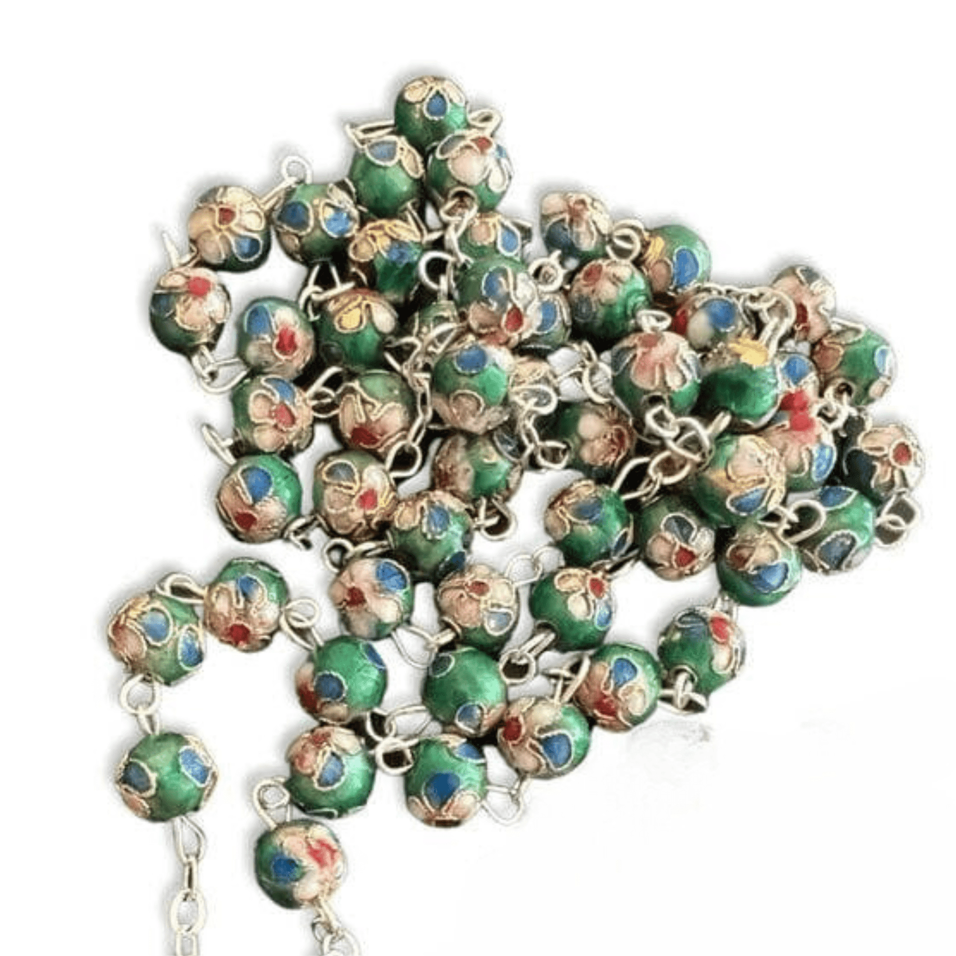 Catholically Rosaries St. Padre Pio Green Rosary Blessed By Pope with Relic