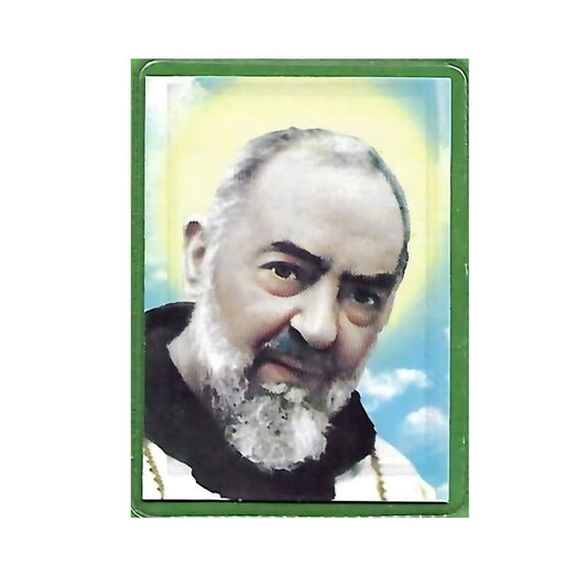 Catholically Holy Card St. Padre Pio Laminated Holy Card With 2Nd Class Relic  St. Father Pio