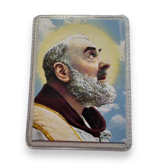 Catholically Holy Card St. Padre Pio Old Vintage Holy Card - Relic Of St. Father Pio of Pietrelecina