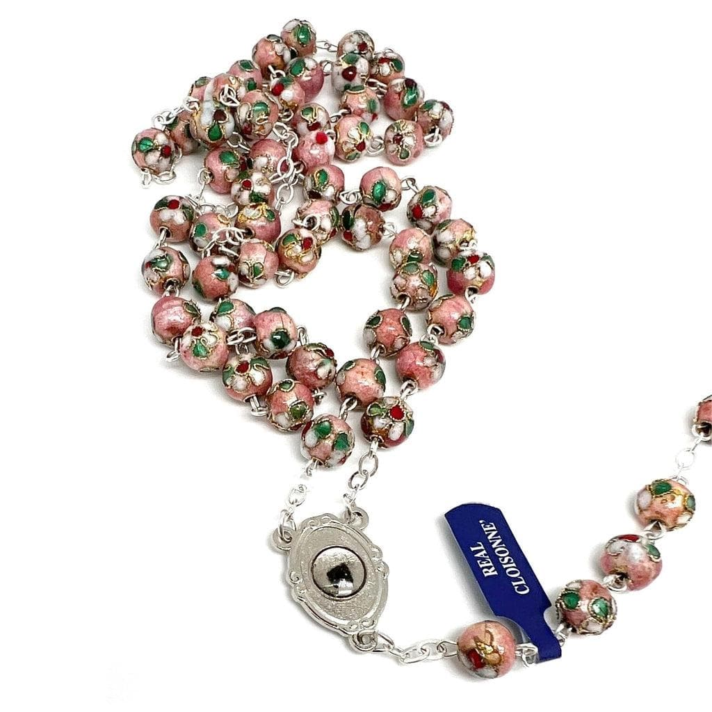 Catholically Rosaries St. Padre Pio Pink Rosary Blessed By Pope with Relic