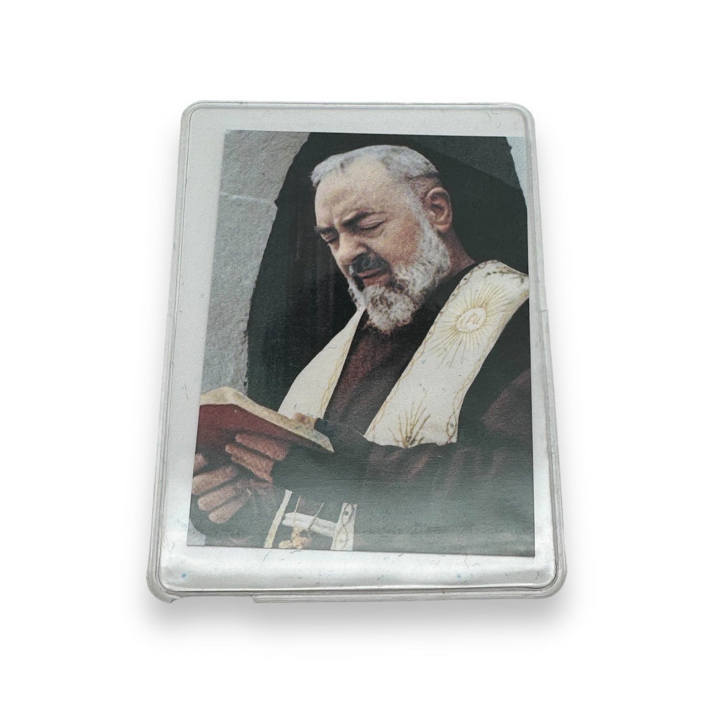 Catholically Holy Card St. Padre Pio Vintage Holy Card - Relic Of St. Father Pio Of Pietrelecina