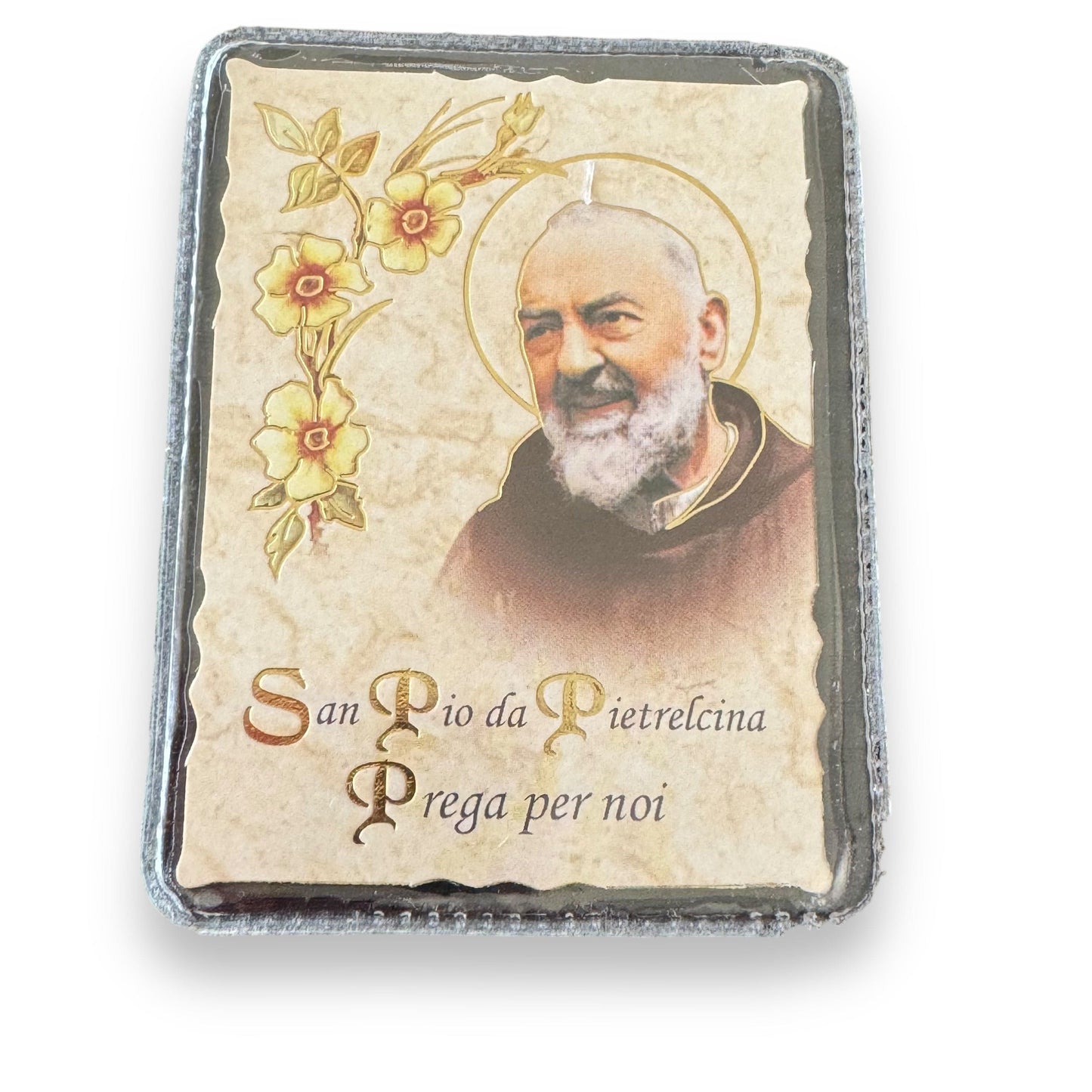 Catholically Holy Card St. Padre Pio Vintage Holy Card - Relic of St. Father Pio Of Pietrelecina