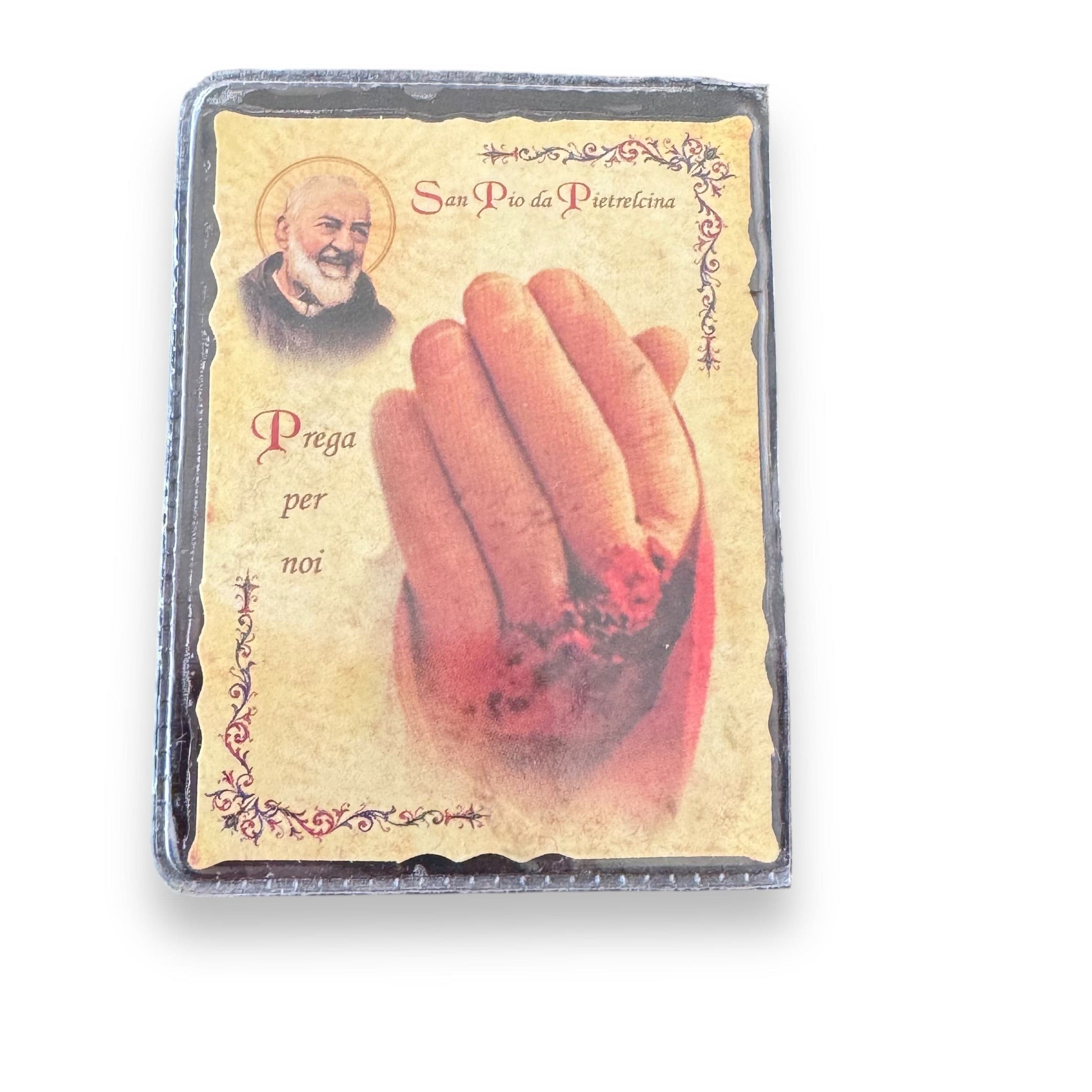 Catholically Holy Card St. Padre Pio Vintage Holy Card - Relic Of St. Father Pio Of Pietrelecina