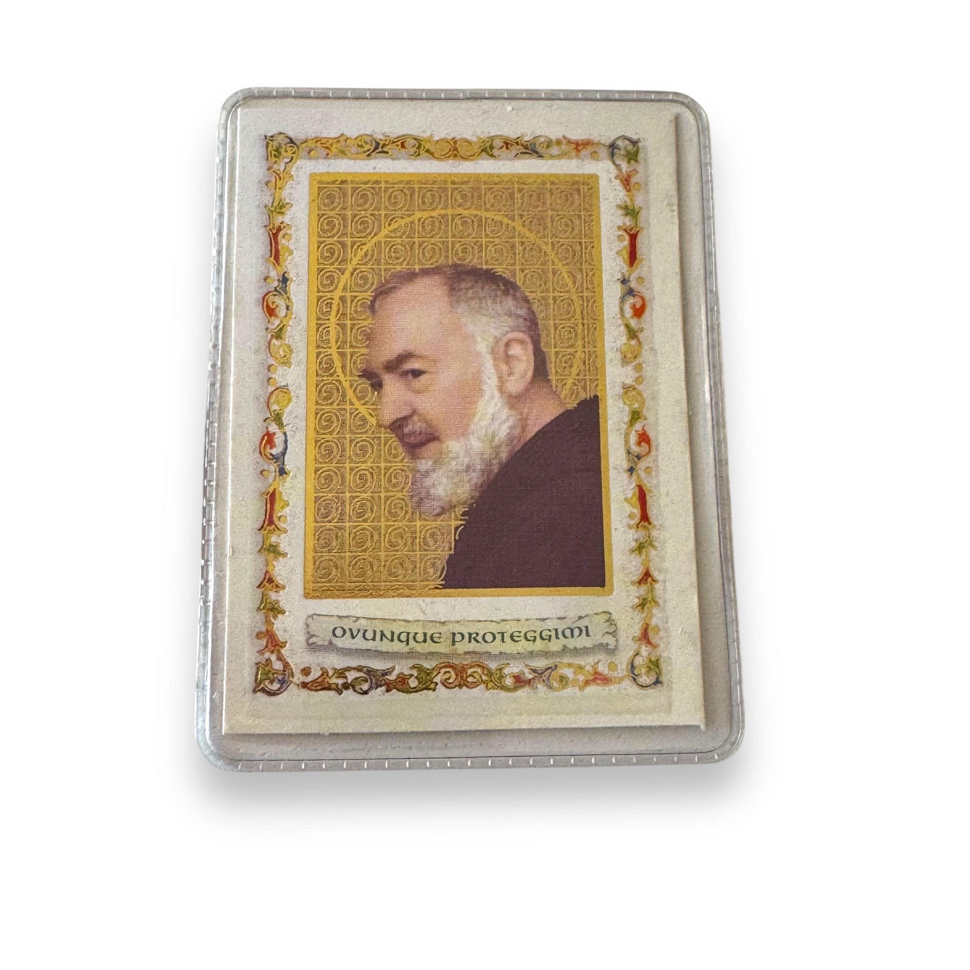 Catholically Holy Card St. Padre Pio Vintage Holy Card - Relic Of St. Father Pio Of Pietrelecina