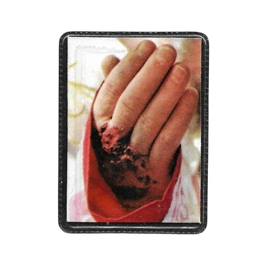 Catholically Holy Card St. Padre Pio  Vintage Holy Card with 2nd Class Free Relic  Father Pio Badge