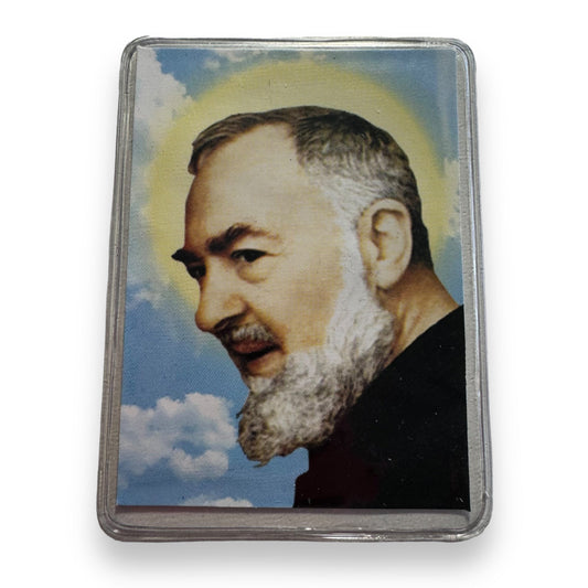 Catholically Holy Card St. Padre Pio Vintage Holy Card with Relic of St. Pio