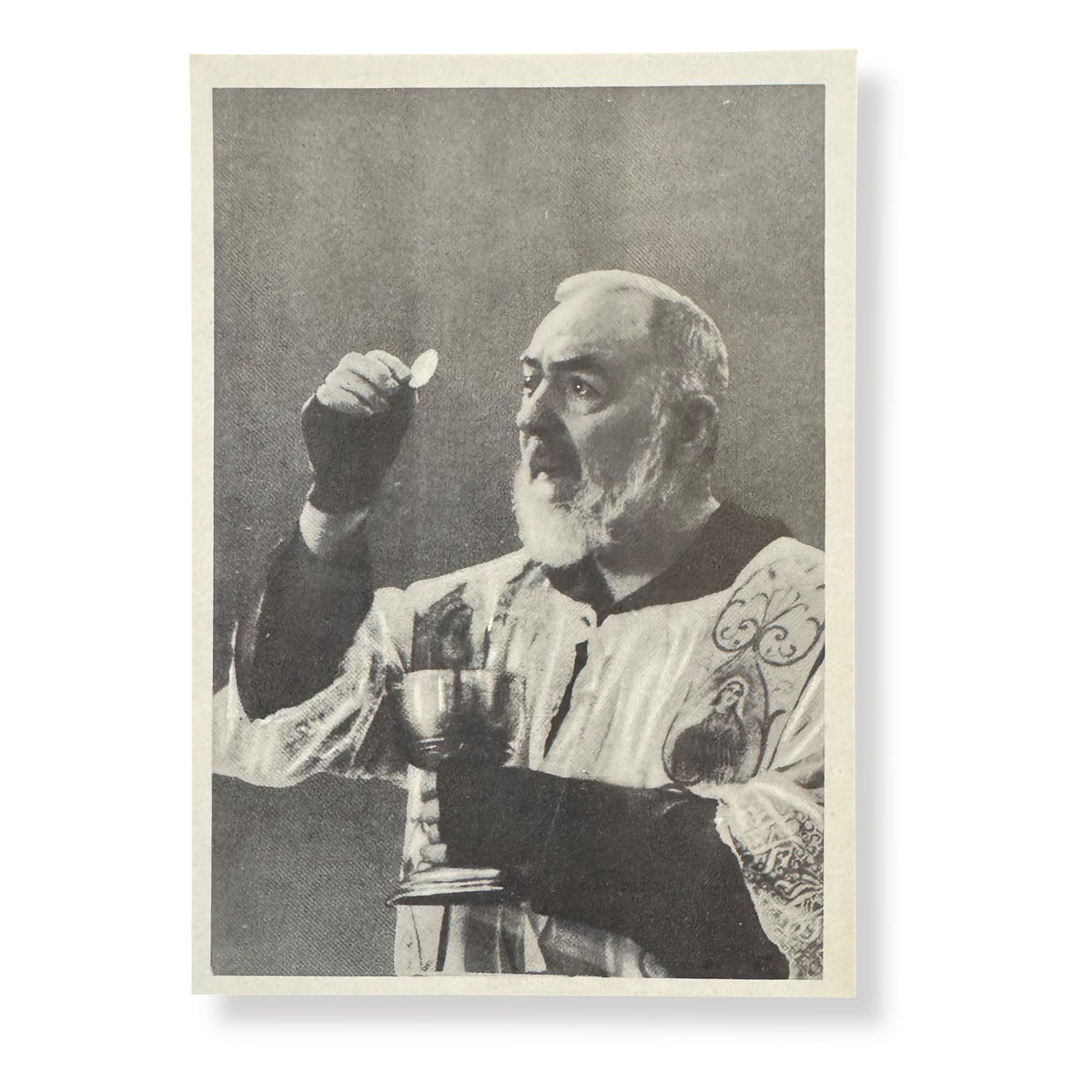 Vintage 1950'S Holy Card | Photo card by Abresch | St. Padre Pio ...