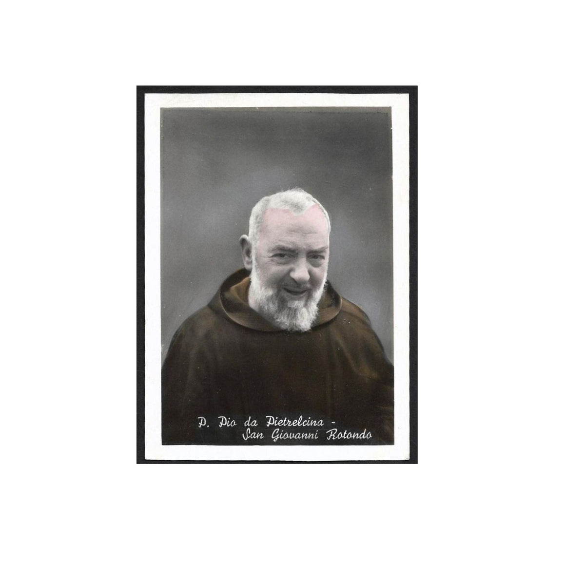 Father Pinon St. Padre Pio Vintage Photo Holy Card | Saint Father Pio Picture ...