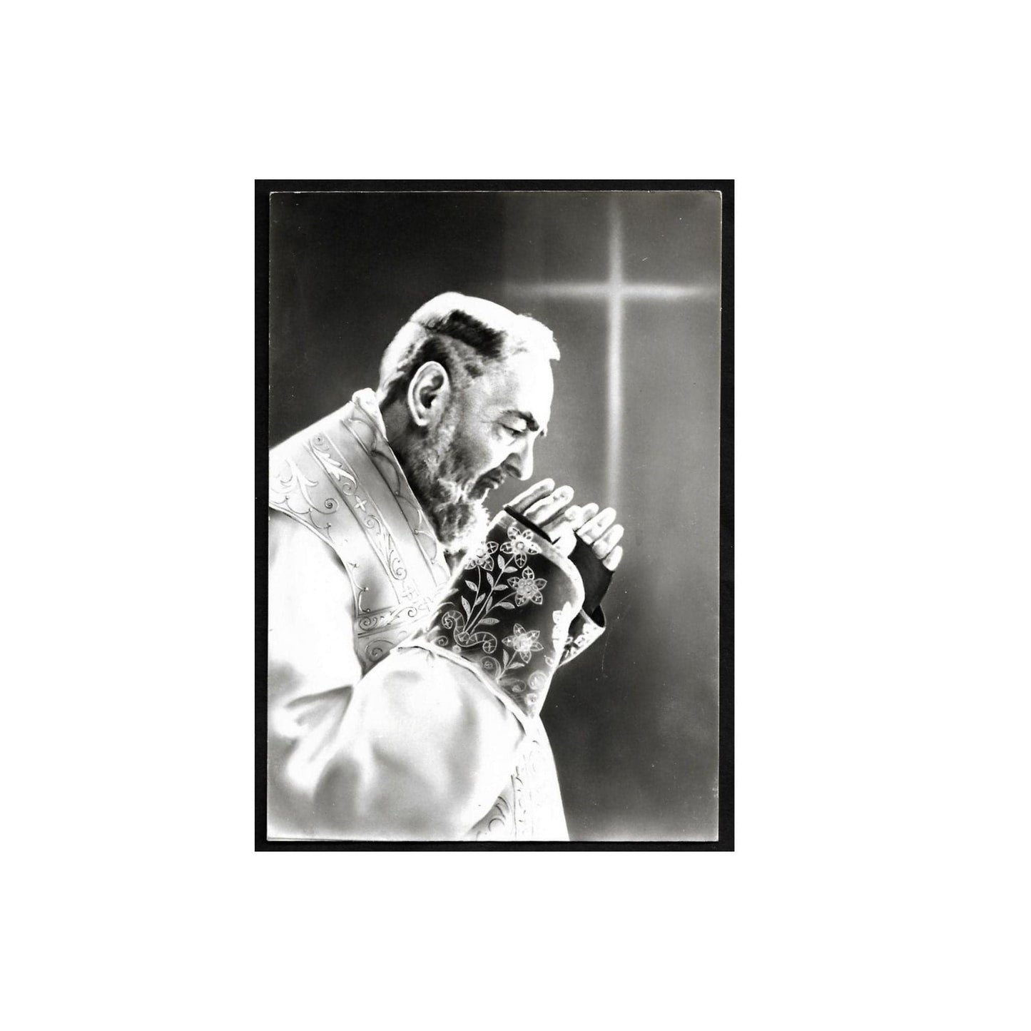 Catholically Holy Card St. Padre Pio - Vintage Photo - Saint Father Pio Picture