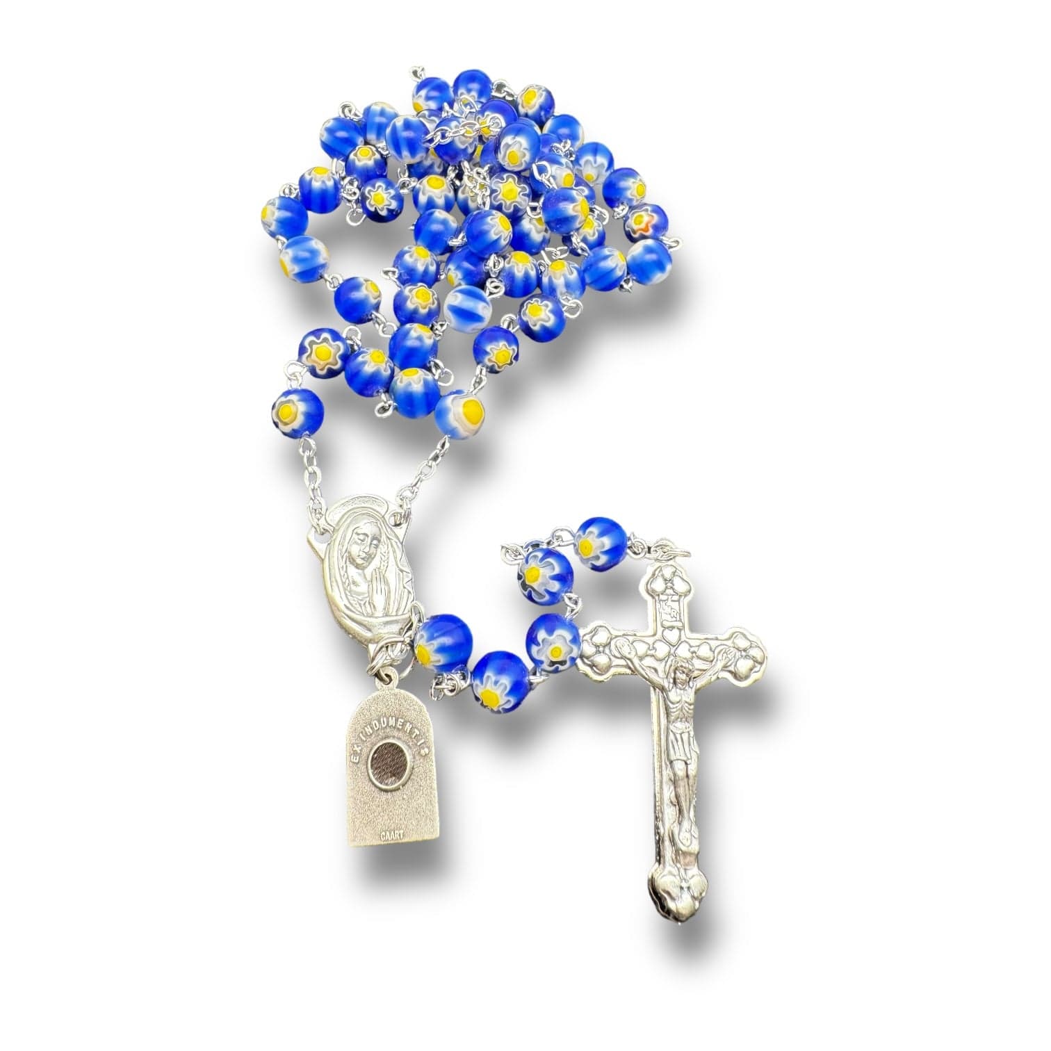 Catholically Rosaries St. Pio Blue Rosary Blessed By Pope w/ 2nd Class Relic - St. Father Pio