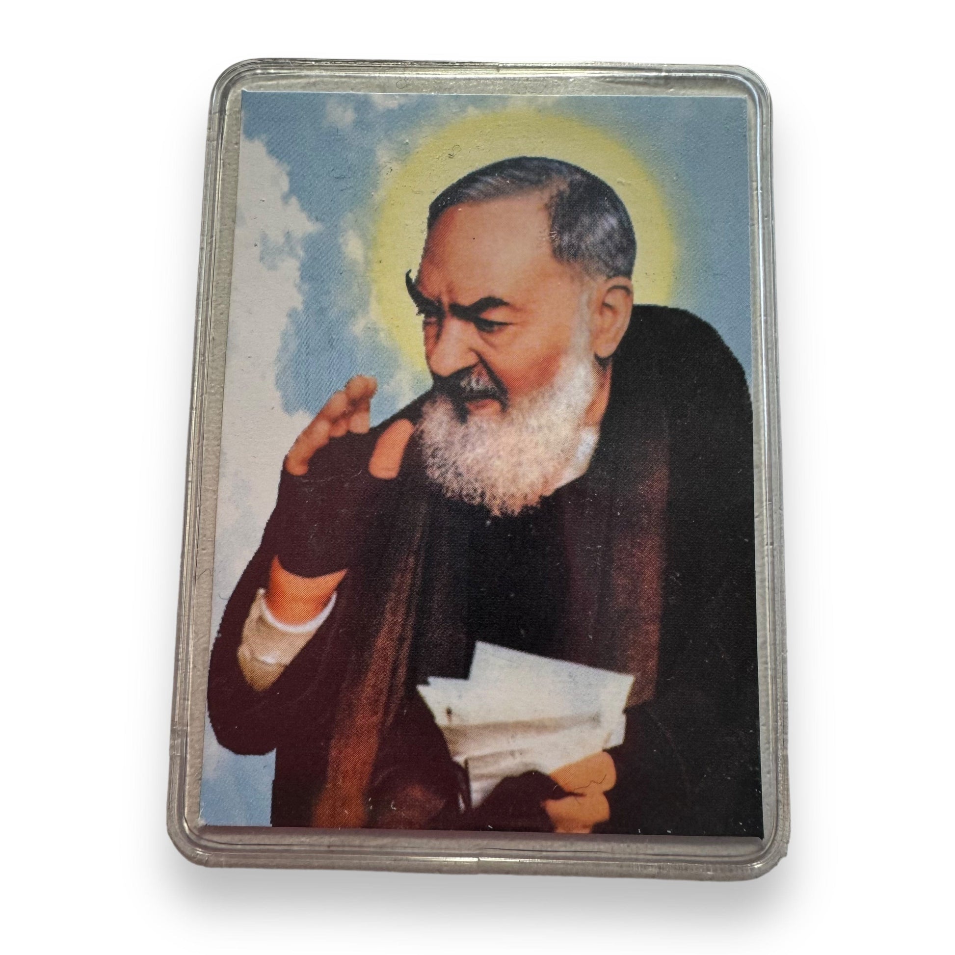Catholically Holy Card St. Pio Old Holy Card | Vintage Relic card of St. Padre Pio